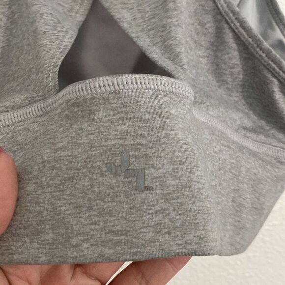 JoyLab- Grey high neck line cross cross back sports bra size large - Picture 4 of 5